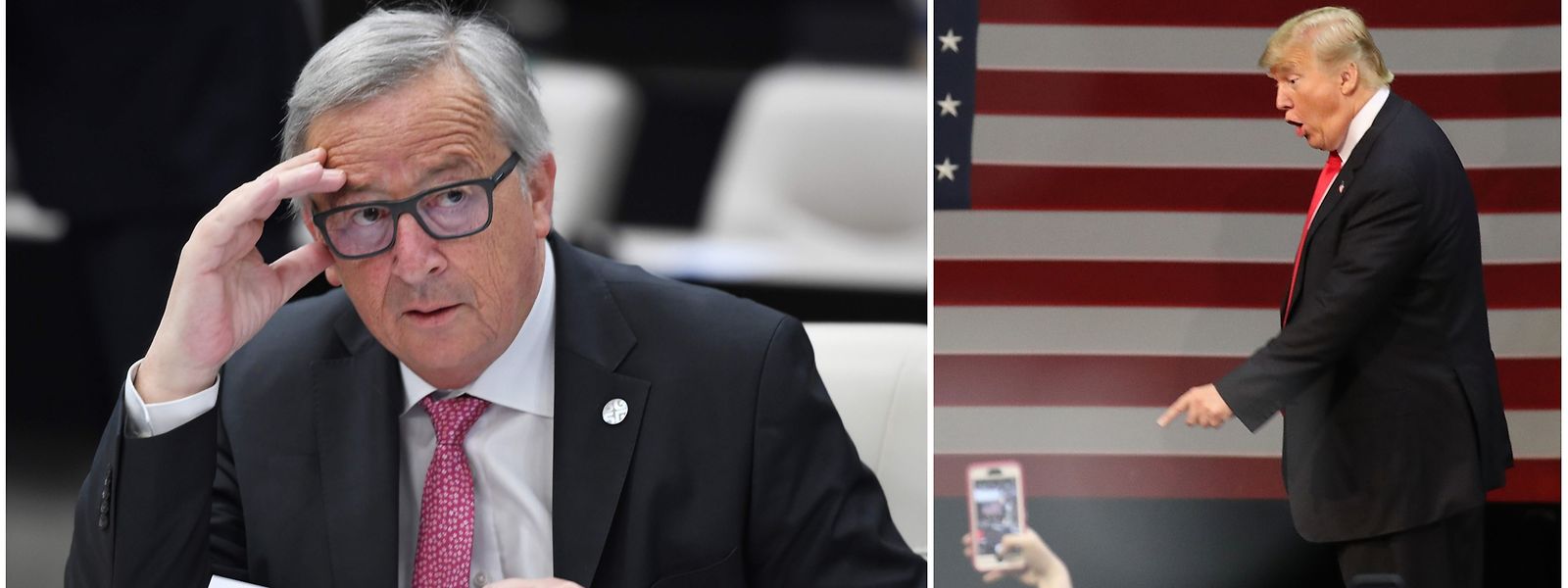 Nicht ganz einer Meinung: EU-Kommissionspräsident Jean-Claude Juncker (l.) und Donald Trump.