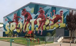 Die Graffitis auf der Fassade stammen von Street-Art-Künstler Alain Welter.