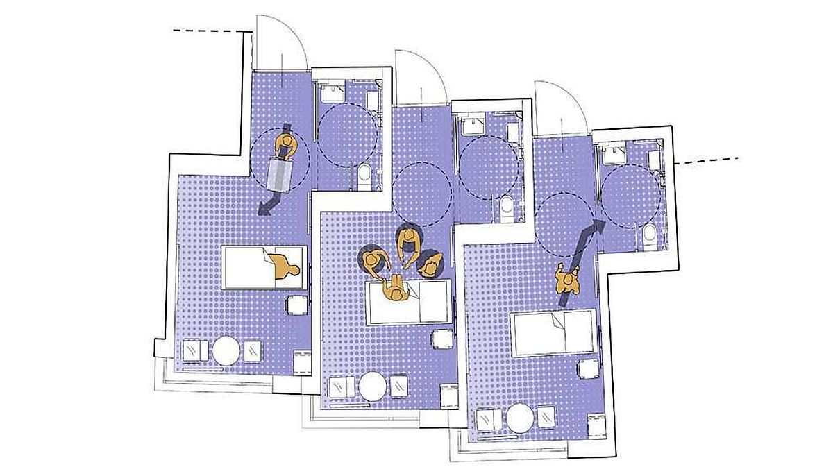 80 Prozent der Zimmer werden Einzelzimmer sein.