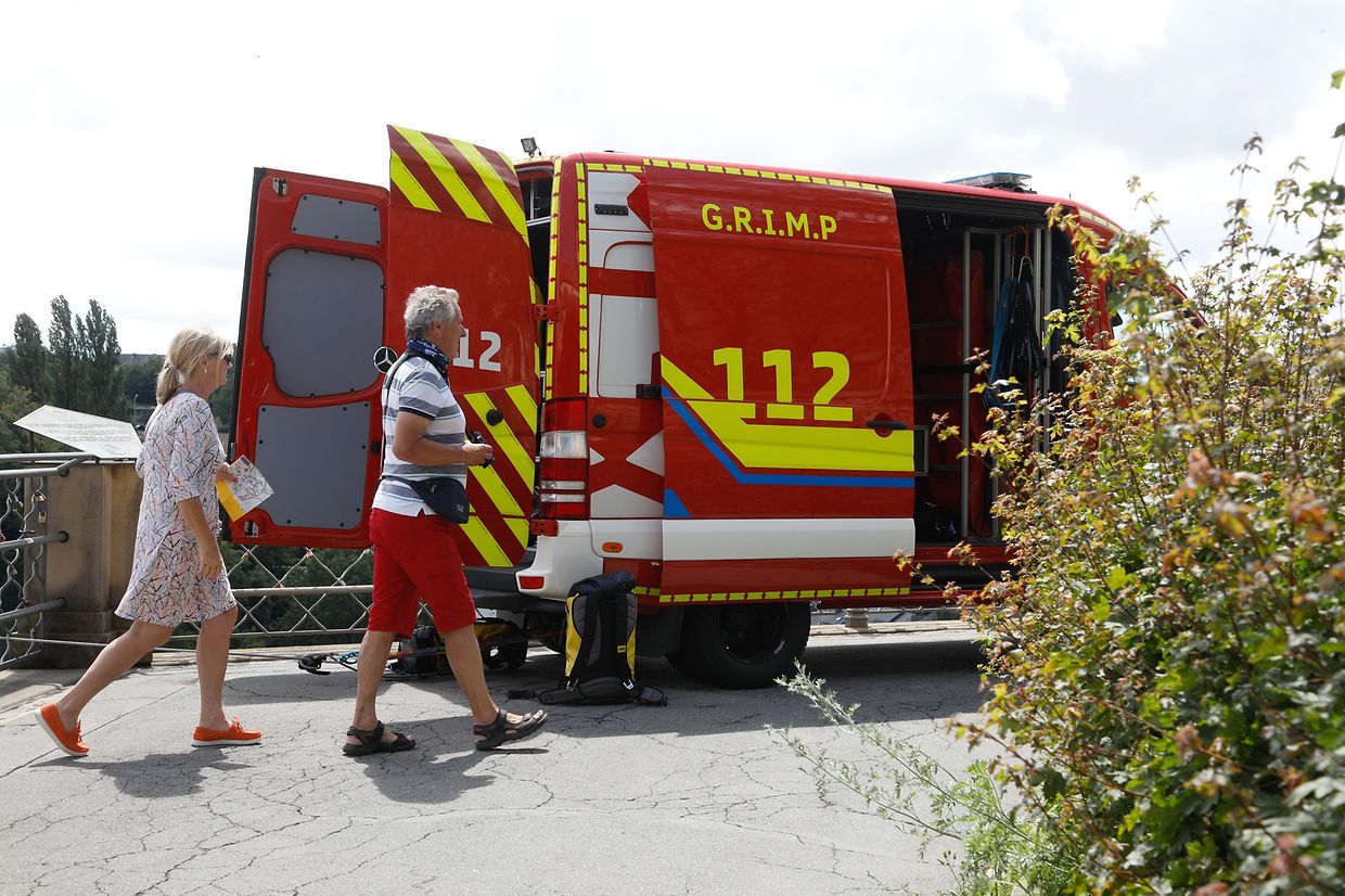 Lokales, Bockfiels, Bockfelsen, Examen, Prüfung, junge Feuerwehrleute lernen über Materialkentnis, Vorstieg und Absichern, Absturtzssicherung Foto: Anouk Antony/Luxemburger Wort