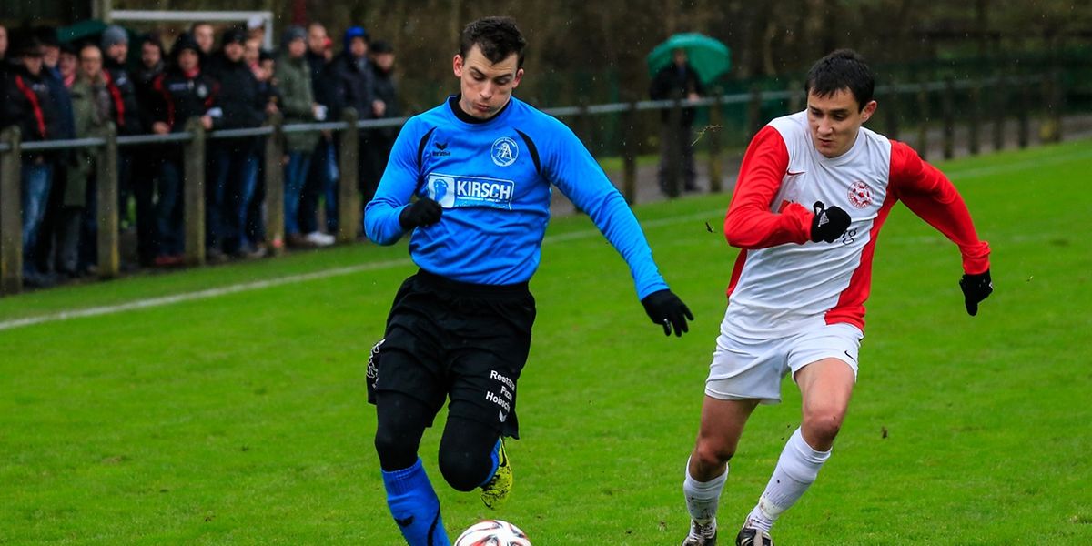 Cedric Eggen (Alliance Äischdall, à g.) et Marcin Gaborek (FC Bastendorf) se sont quittés dos à dos (1-1)