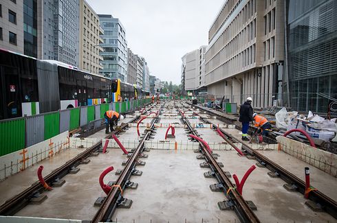Tram und Corona-Krise  - Tram baustelle - boulevard royal -  Foto: Pierre Matgé/Luxemburger Wort