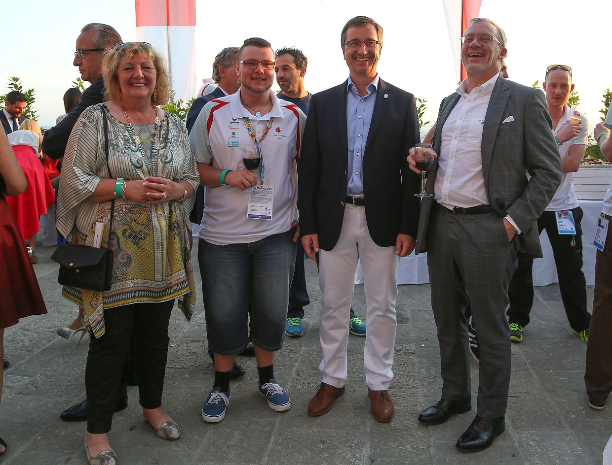 Empfang der BGL BNP Paribas auf der Piazza della Liberta.