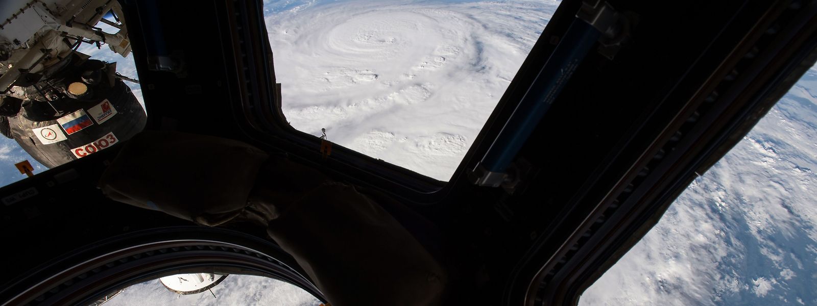 Ein Bild von der NASA zeigt Hurrikan "Harvey" aus dem Weltall. 