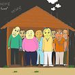 Der Syrer Kareem äußert seine Kritik in seinen Karikaturen. In der Flüchtlingswohnung, dem „Chalet“ fühlt er sich unwohl. Es sei nicht viel Platz, es gebe keine Privatsphäre, bemängelt er. 