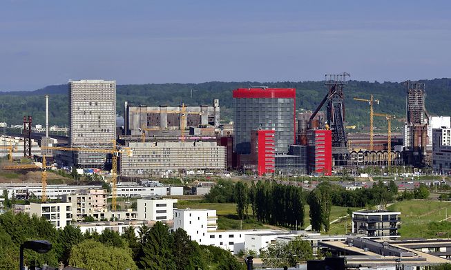 Belval campus which hosts the University of Luxembourg, founded in 2003, research institutes and labs
