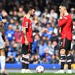 Ronaldo e Bruno Fernandes no encontro com o Everton que ditou a derrota do United e a fúria do jogador português, no fim de semana passado.