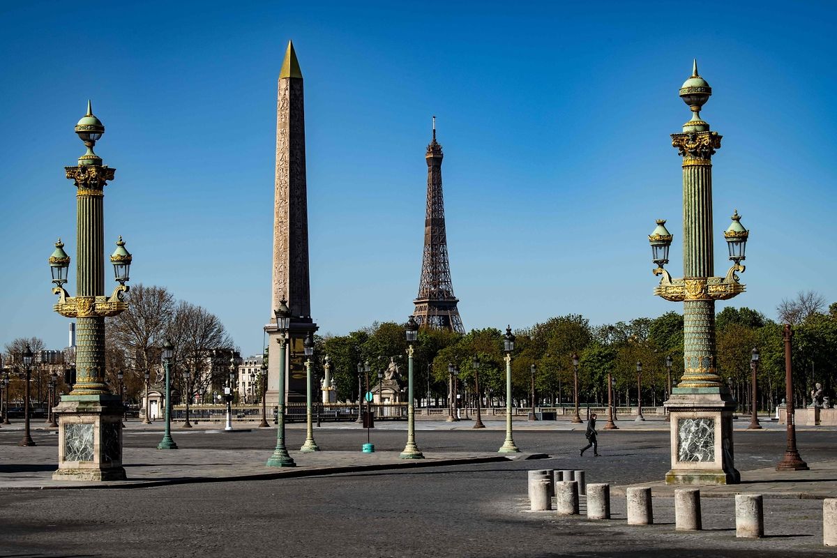 Une vue inhabituelle de la Place de la Concorde.