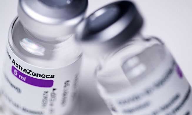 Vials of the AstraZeneca vaccine