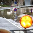 Local, roads closed due to flooding. Here: Wasserbillig Cr134. Esplanade de la Moselle.. Photo: Gerry Huberty/Luxemburger Wort