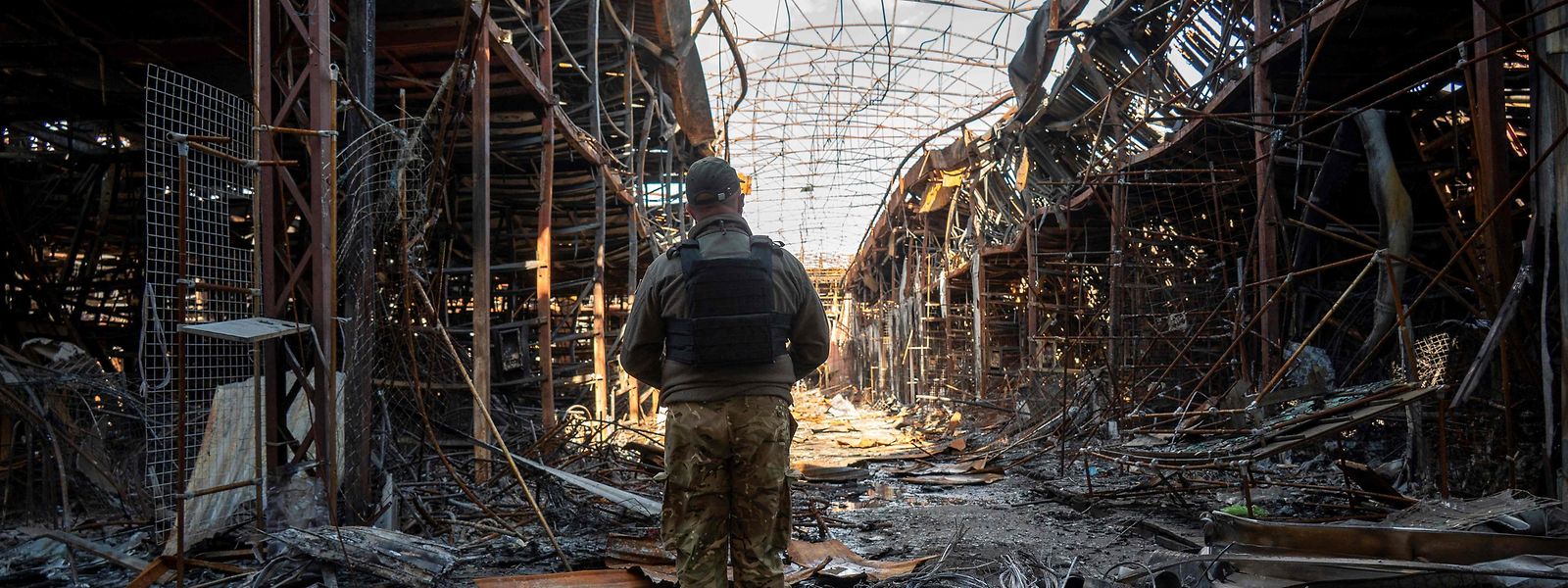 Zerstörter Markt in Charkiw: Die Kriegsschäden werden auf mehrere hundert Milliarden Euro geschätzt. 