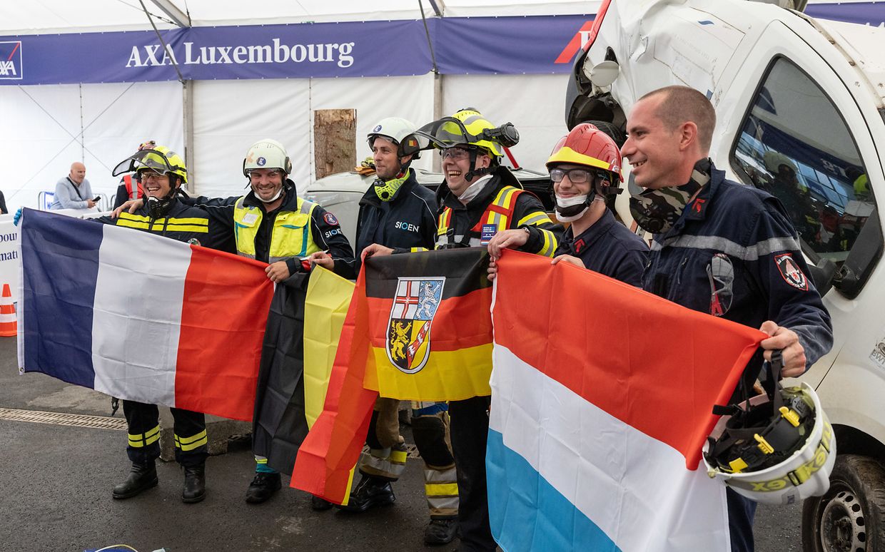 Une des équipes en lice réunit des pompiers luxembourgeois, français, belges et allemand. Elle est baptisée Inter'Red.