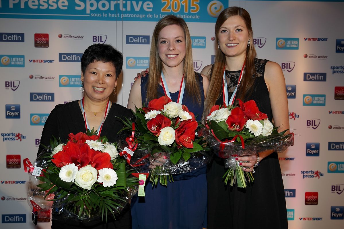 Die Tischtennis-Nationalmannschaft der Frauen gewann wie im Vorjahr. Ni Xia Lian, Tessy Gonderinger und Danielle Konsbruck (v.l.n.r.) verkörpern internationale Klasse. 
