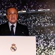 ARCHIV - 11.03.2019, Spanien, Madrid: Florentino Perez, Präsident des Fußballvereins Real Madrid, spricht während einer Pressekonferenz zur Vorstellung des neuen Trainers des Fußballclubs. Perez hat die geplante Super League verteidigt und als notwendigen Schritt zur Rettung des Fußballs bezeichnet. (zu dpa: "Designierter Super-League-Boss Perez: «2024 sind wir alle tot»") Foto: Enrique de la Fuente/gtres/dpa +++ dpa-Bildfunk +++