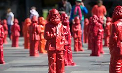 Marx-Figuren in Trier.