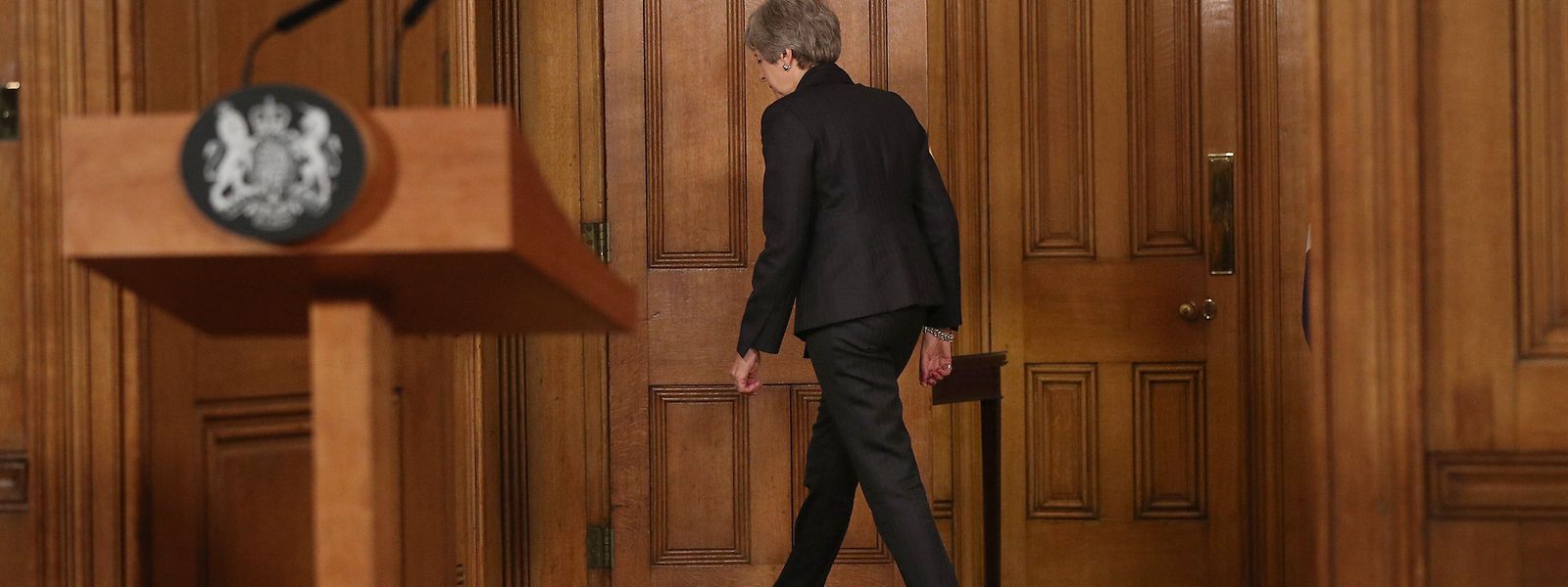 Theresa May au 10, Downing Street, mercredi.