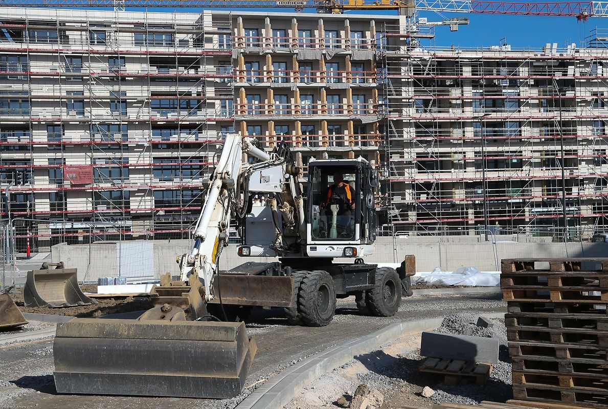 23.8.2017 Luxembourg, Gasperich,  chantier Gasperich ban, Bauarbeiten photo Anouk Antony