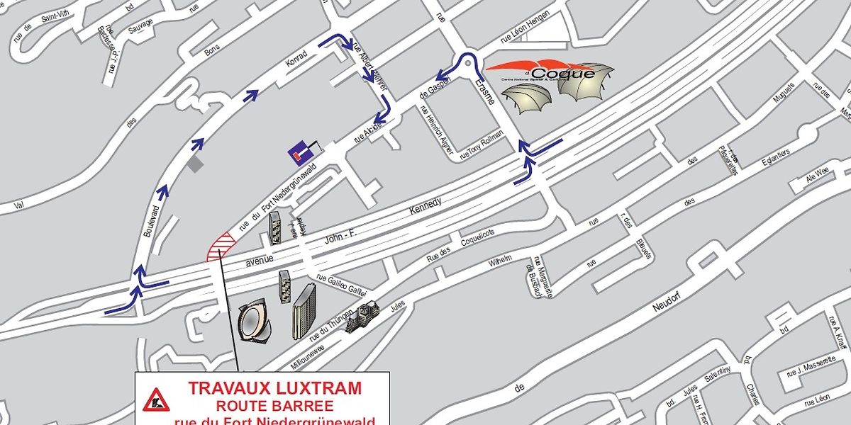 Die Arbeiten für die Tram führen zu weiteren Straßensperrungen.