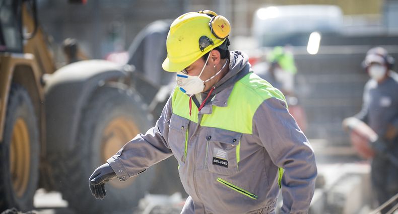 Wiedereröffnung Baustellen - COVID-19 - Tram Baustelle - Avenue de la Liberté - Foto: Pierre Matgé/Luxemburger Wort