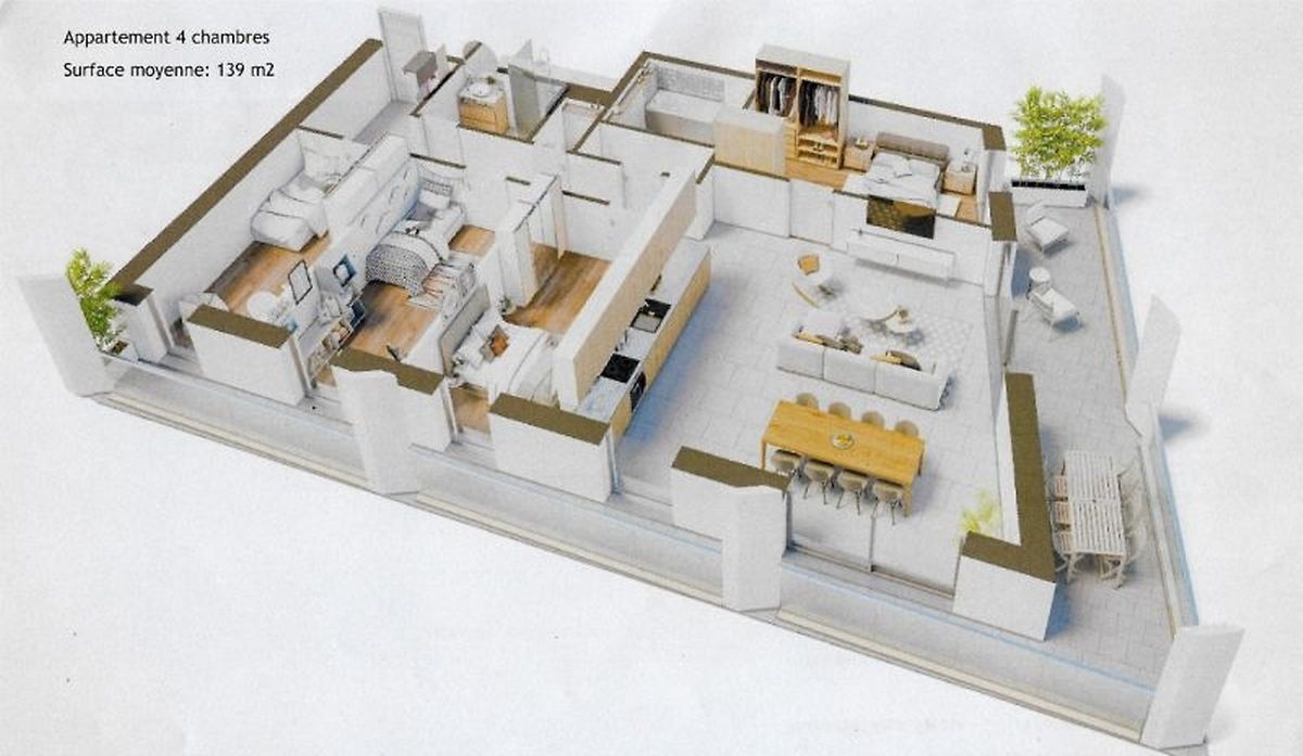 Plusieurs types d'appartements seront proposés à l'achat et à la location.
