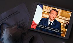 Emmanuel Macron hat sich am Montag bereits zum dritten Mal in der Corona-Pandemie an die Bevölkerung gewandt.