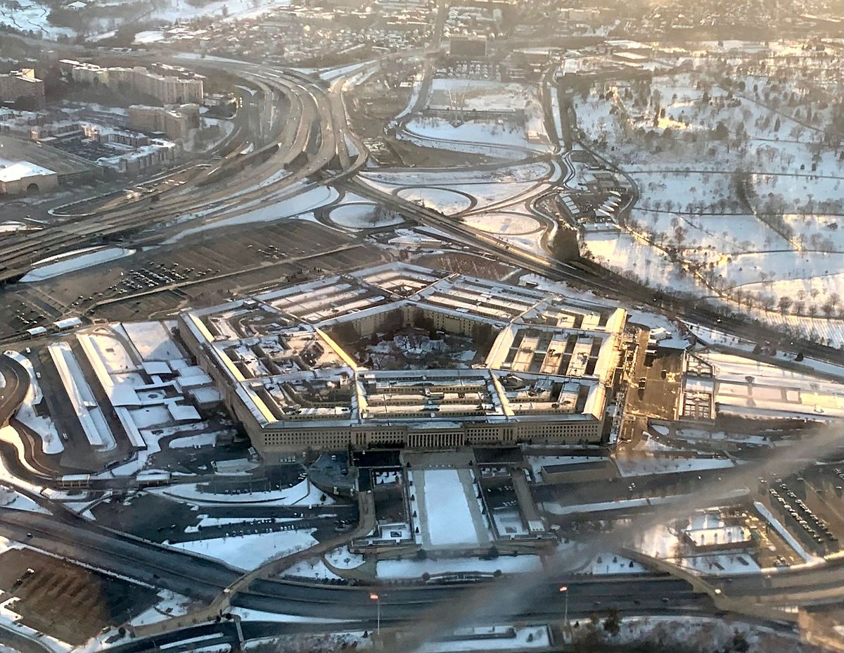 An aerial file photo showing the Pentagon (US Department of Defense) in Washington, DC