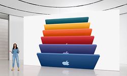 This handout released and taken on April 20, 2021 by Apple inc. shows Apple product manager Colleen Novielli speaking during a special event at Apple Park in Cupertino, California. (Photo by Handout / Apple Inc. / AFP) / RESTRICTED TO EDITORIAL USE - MANDATORY CREDIT "AFP PHOTO /Apple Inc. " - NO MARKETING - NO ADVERTISING CAMPAIGNS - DISTRIBUTED AS A SERVICE TO CLIENTS