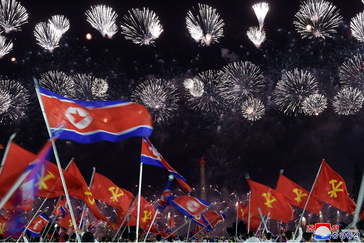 Celebração do 75º aniversário do Partido dos Trabalhadores no poder na Coreia do Norte