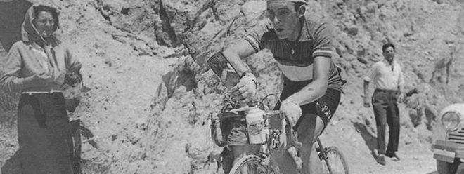 Charly Gaul während der Tour de France 1958.
