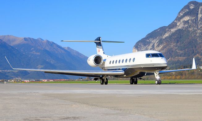 A Gulfstream G650 similar to the one operated by Global Jet in Luxembourg