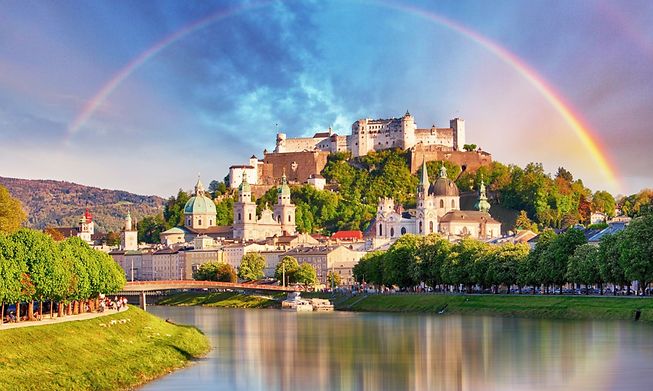 The imposing Hohensalzburg Castle is open once more to visitors to Salzburg 