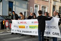 Lokales, Protestaktion gegen Drogenhandel, quartier gare, Bahnhofviertel, rue de Strasbourg, Foto: Anouk Antony/Luxemburger Wort