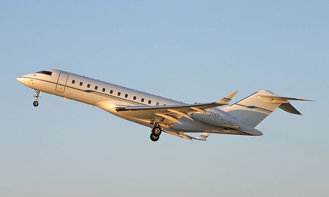 A Bombardier BD700-1A10 similar to the one impounded by the UK on Tuesday