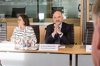 Pierre Moscovici, Commissaire européen en charge des affaires économiques et financieres 