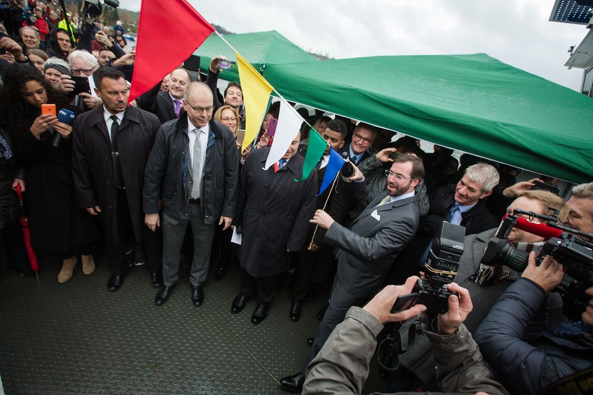 Schiffstaufe der neuen Elektro-Fähre “Sankta Maria II“.