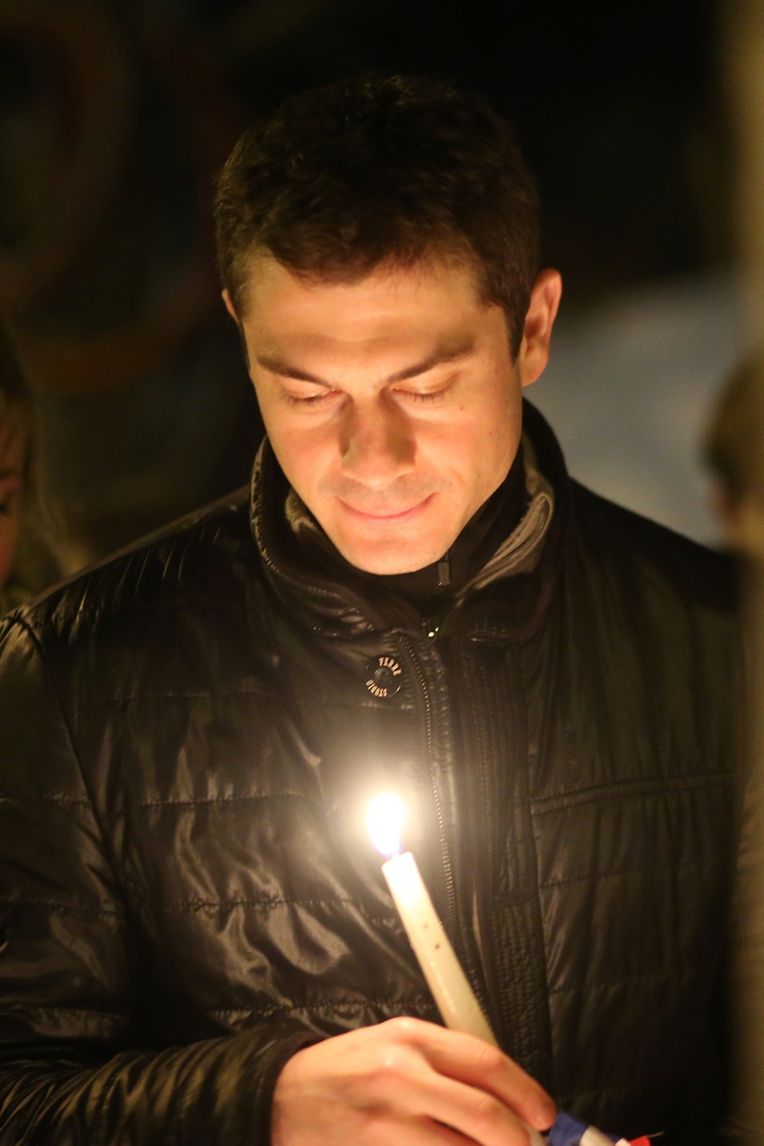 Gedenken an die Opfer der Attentate von Paris auf der Place de Paris in Luxemburg (15. November 2015).