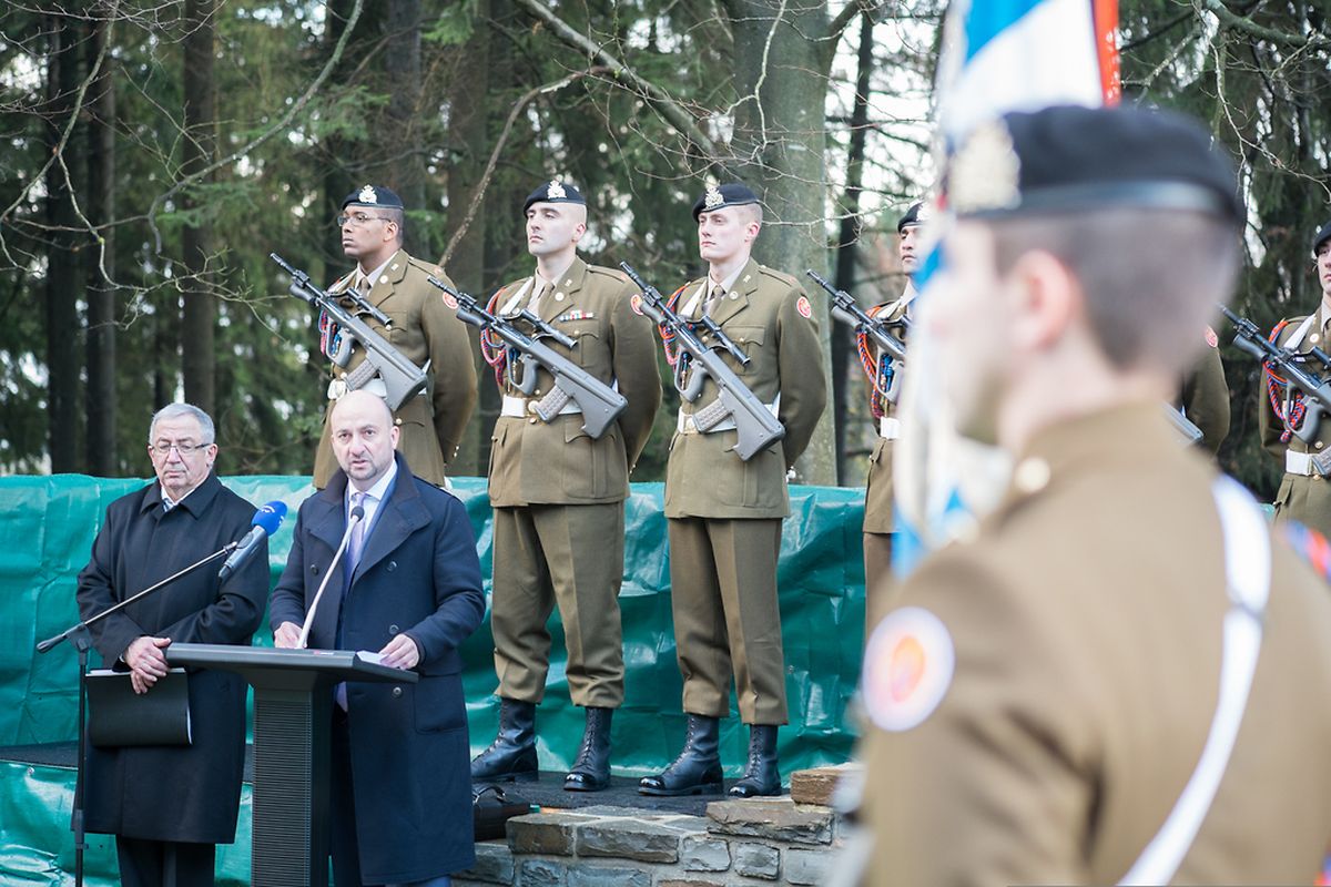Verteidigungsminister Etienne Schneider sagte in seiner Ansprache: "Wir stehen tief in der Schuld der amerikanischen Befreier".