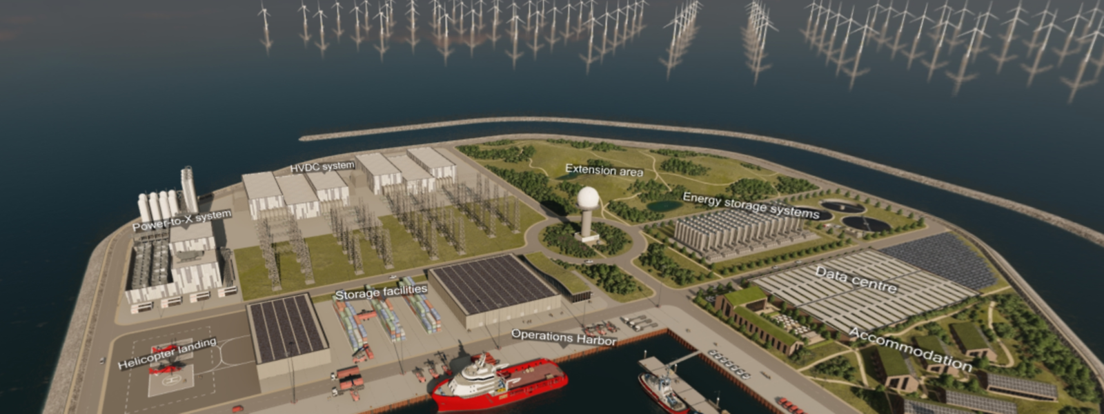 Voici à quoi devrait ressembler cette île énergétique artificielle en mer du Nord.