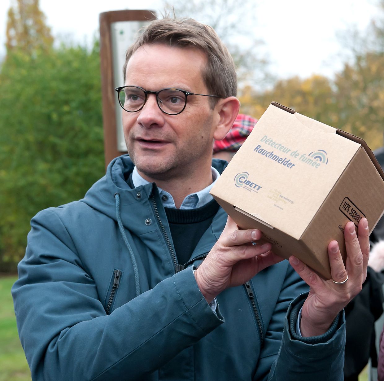 Nationaler Tag des Baumes in der Gemeinde Bettemburg: Einweihung des "Kannerbongert" in Noertzingen sowie das Pflanzen von Bäumen für die Neugeborenen der Gemeinde Bettemburg. Bürgermeister Laurent Zeimet. (Foto: Alain Piron)