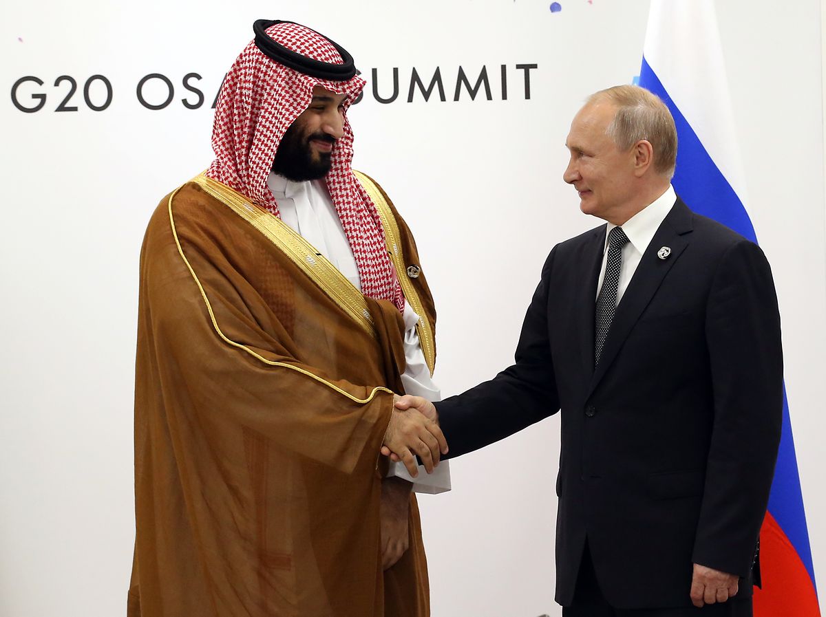 Mohammad bin Salman (links) und Wladimir Putin – hier beim G20-Gipfel in Osaka im Sommer 2019 - verstehen sich gut.